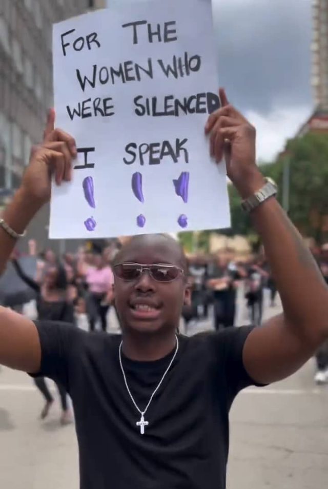 Musician Ciza. Ciza Marches. GBV. Gender based violence in South Africa.