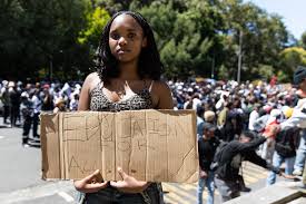 Residential March at UCT, Sexual insecurity at UCT. UCT Sexual assault March. Gender Based Violence march. UCT Protest. UCT November March. Student safety Protest at UCT.