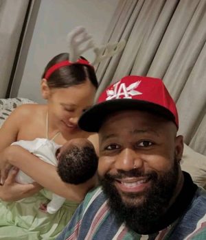Cassper Nyovest and Wife Pulane Welcome Baby Girl Cassper Nyovest new baby girl 2025. Cassper Nyovest wife Pulane Mojaki. Refiloe Phoolo daughter name. Cassper Nyovest Christmas baby. South African celebrity babies 2025. Cassper Nyovest family news. Pulane Mojaki pregnancy journey