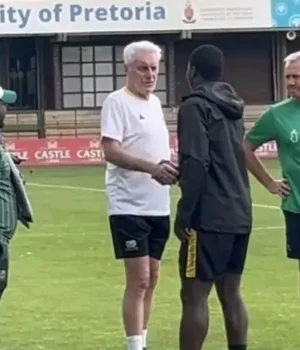 SAFA Defends Hugo Broos Against Racism and Sexism Claims Following Controversial Comments Broos to Punish Mbokazi. Reasons for Broos punishment of Mbokazi. Why did Mbokazi Missed his Flight. Reasons why Mbokazi Came late for training. How did Mbokazi miss his flight. Will Broos Punish Mbokazi. Broos racial words. Mbekezeli Mbokazi. Orlando Pirates. Hugo Broos. Bafana Bafana Head Coach punishment to Mbokazi. Was Mbokazi in Chicago.Bafana Bafana. Mbokazi Unprofessionalism. Madala. Madala angered. Broos Slams Mbokazi. SAFA Defends Hugo Broos.SAFA Defends Hugo Broos Against Racism and Sexism Claims. SAFA. Mbekezeli Mbokazi. Basia Michaels. United Democratic Movement. SAFA’s Defence. Broos Distances Himself. Africa Cup of Nations. AFCON. Bafana Bafana's preparations for the AFCON tournament.