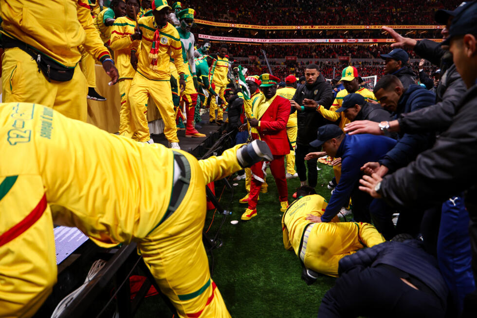 Senegal wins AFCON 2025 final. Morocco vs Senegal final chaos. Brahim Diaz penalty miss. Pape Gueye goal. AFCON 2025 controversy. Edouard Mendy save. Sadio Mane retirement. Senegal defeats Morocco. chaotic AFCON 2025 final. Pape Gueye winner. Brahim Diaz penalty miss. African football. final morocco chaos. senegal wins afcon 2025. 