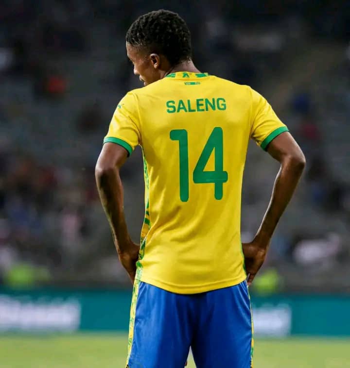 Monnapule Saleng Mamelodi Sundowns. Saleng Jersey Number. Mamelodi Sundowns Transfer News 2026. Monnapule Saleng Number 14. PSL News. Monnapule Saleng. jersey at Mamelodi Sundowns. fresh start at Chloorkop.