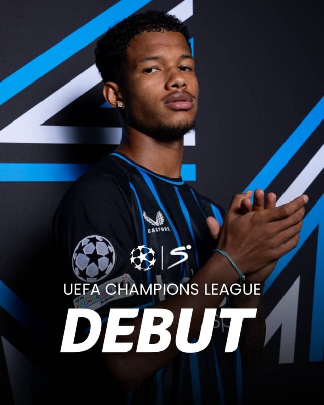 Shandre Campbell UCL debut. Club Brugge vs Kairat Almaty. SuperSport United academy stars. South African players in Champions League. Shandre Campbell stats. Shandre Campbell UCL Debut. Stats & Story from SuperSport to Brugge. Matsatsantsa to the Champions League. Shandre Campbell shines in his UCL debut for Club Brugge. journey from the PSL.