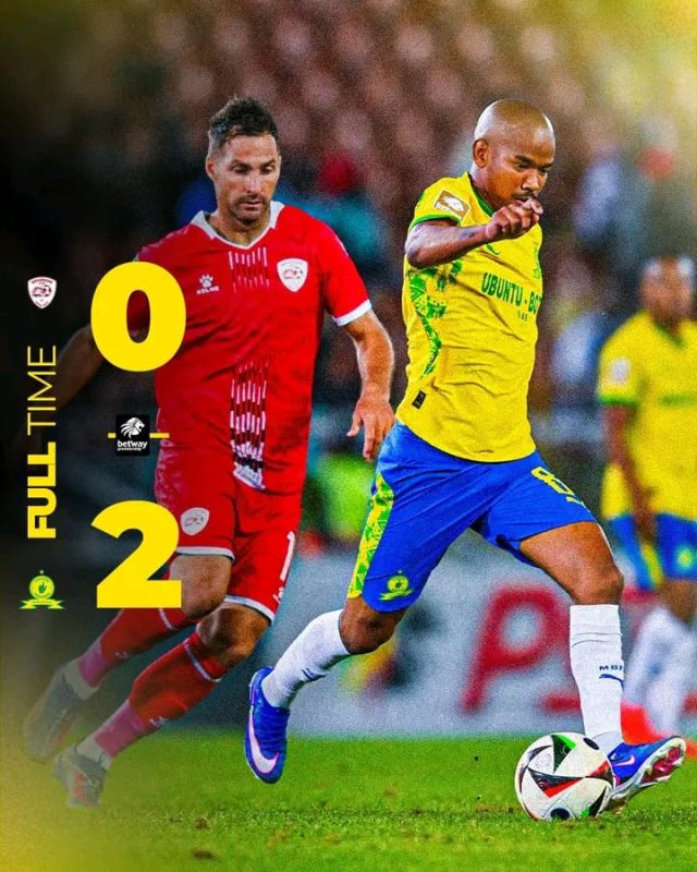 Mamelodi Sundowns vs Sekhukhune United 2026. Betway Premiership results. Brayan León Sundowns goal. Sundowns stoppage time goals
