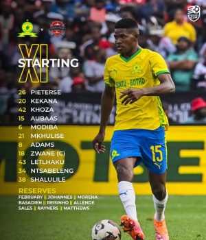 Mamelodi Sundowns Begin Nedbank Cup Quest Against Gomora United Mamelodi Sundowns vs Gomora United live. Nedbank Cup Last 32 fixtures 2026. Mamelodi Sundowns starting lineup tonight. Miguel Cardoso Sundowns coach news. SuperSport Channel 208 live soccer. Loftus Versfeld Stadium events February 2026.