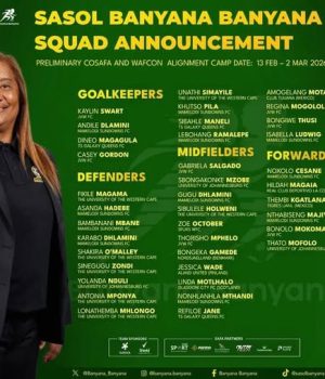 Dr. Desiree Ellis Names 38-Member Squad for Crucial Preparation Camp Banyana Banyana squad 2026. Desiree Ellis alignment camp. COSAFA Women's Championship 2026 Polokwane. WAFCON 2026 South Africa group. Banyana Banyana vs Malawi COSAFA. Women's Africa Cup of Nations Morocco 2026