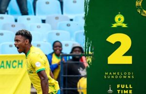 Brayan Leon Brace Fires Sundowns into CAFCL Quarter-Finals, Eliminating Former Coach Mokwena Loftus Stadium CAFCL match. CAF Champions League Group C results. Rhulani Mokwena MC Alger eliminated. Miguel Cardoso Sundowns coach.