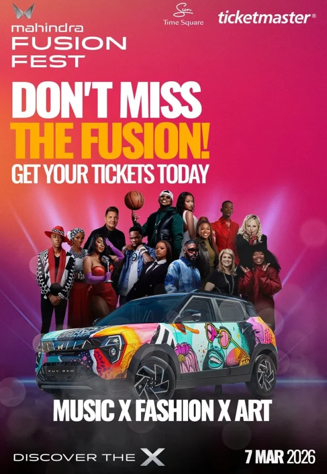 Best music festivals South Africa 2026. SA talent hunt 2026. Mahindra XUV 3XO test drive challenge. South African music and fashion festival. SunBet Arena Pretoria events March 2026.