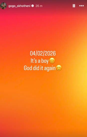 South African celebrity news 2026. Gogo Skhotheni and Monde Shange relationship. Gogo Skhotheni son Monde Jr passing. Tumi Motsoeneng rainbow baby. Gogo Skhotheni pregnancy news