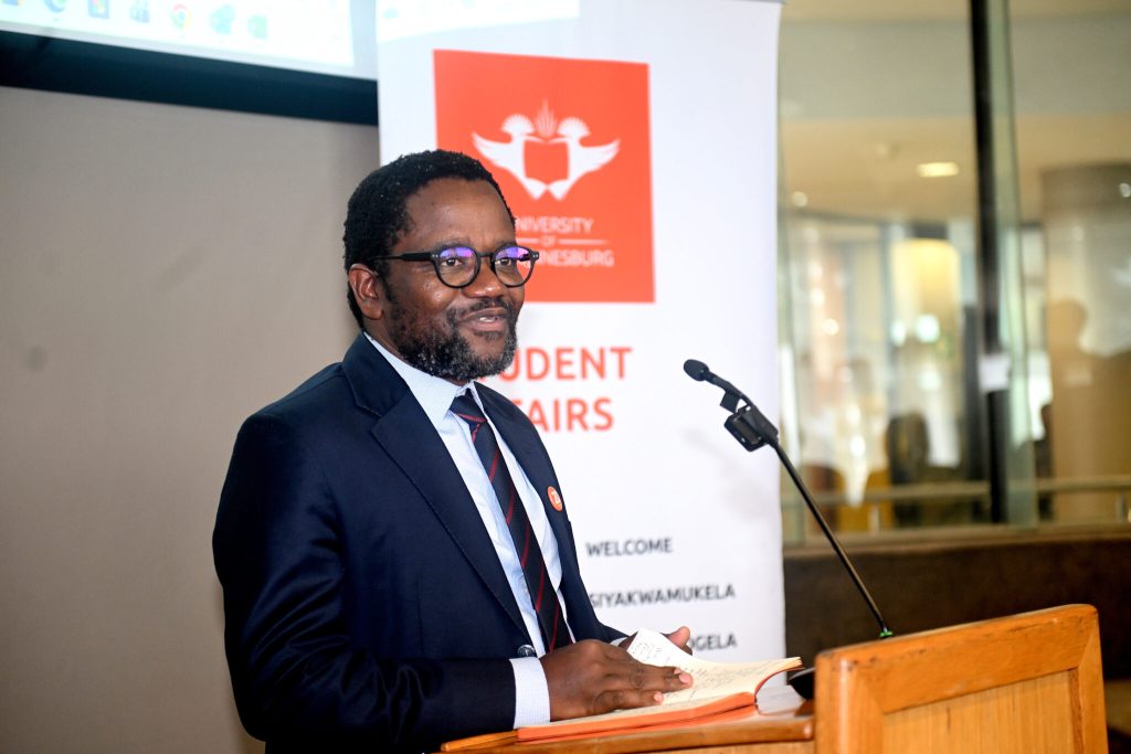 UJ SRC Inauguration 2026. Lehumo Dibakoane SRC President. Professor Letlhokwa Mpedi, UJ Student Leadership. University of Johannesburg new