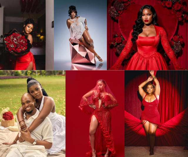 Soft life aesthetic celebrity love. Best celebrity Valentine's photos. Nomcebo Zikode romance. Naledi Aphiwe Valentine's Day. South African celebrity couples 2026. Celebrity Valentine's Day photo cards 2026