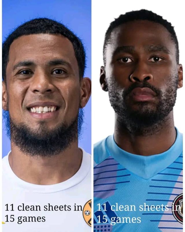 Brandon Petersen vs Sipho Chaine stats 2026. Betway Premiership clean sheets 2025/26. Kaizer Chiefs vs Orlando Pirates goalkeepers. Most clean sheets in PSL 2026. Sipho Chaine Bafana Bafana stats. Brandon Petersen saves 2026