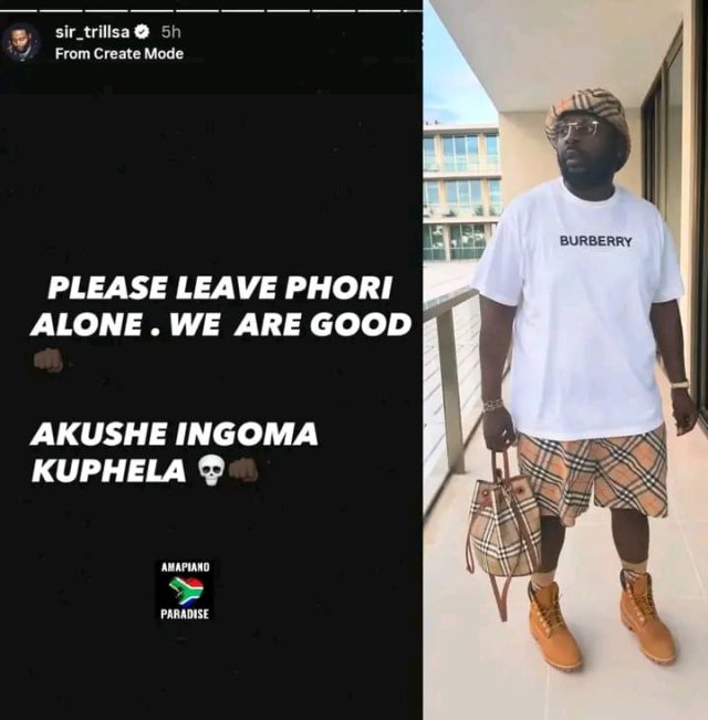 DJ Maphorisa and Sir Trill beef over. Sir Trill Instagram post Maphorisa. Amapiano news 2026. Sir Trill vs Maphorisa explained. Why were Maphorisa and Sir Trill beefing?. New Money Gang controversy. Sir Trill Ghost album royalties. South African celebrity news today.