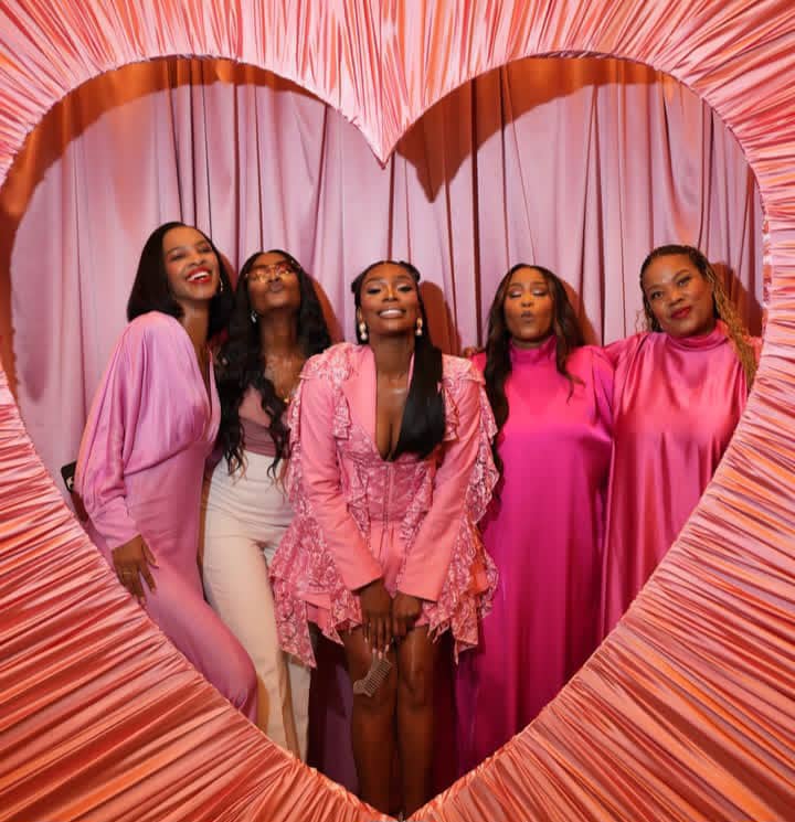 Hairlo Beauty event. Lisa with the Good Hair event. Lisa Madibe Shekhinah Boity. Four Seasons Hotel Westcliff event. SA celebrity events 2026. Lisa Madibe Galentine's Day 2026