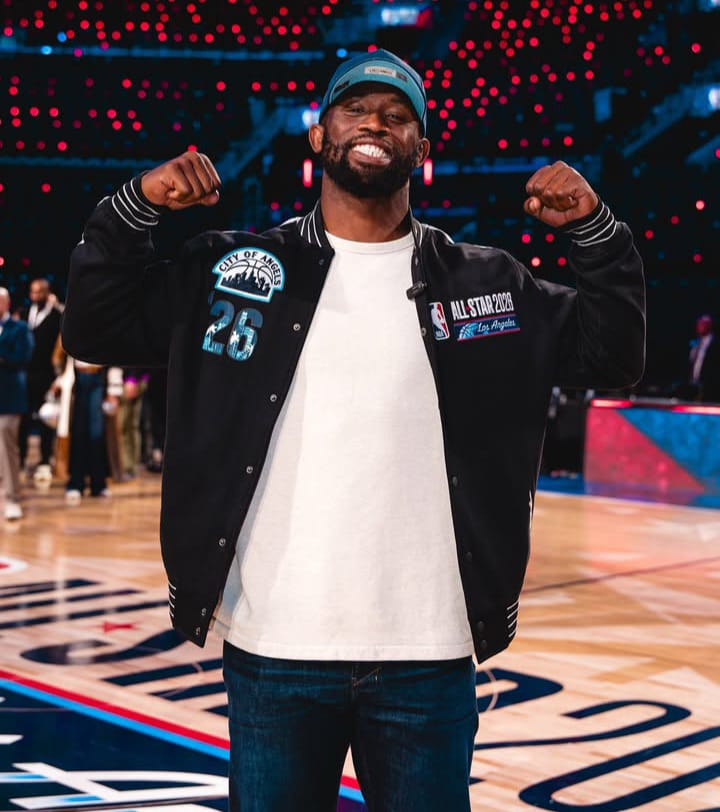 Siya Kolisi NBA All-Star Game 2026. Siya Kolisi meets celebrities Los Angeles. Festus Ezeli Siya Kolisi video. SA celebrities at NBA All-Star Weekend. 75th NBA All-Star Celebrity Game highlights.