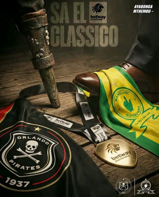 Sundowns vs Pirates FNB Stadium 2026. Betway Premiership title clash. Sundowns injury update Lucas Ribeiro. Pirates team news Olisa Ndah. Watch Pirates Sundowns online. African Clasico football.