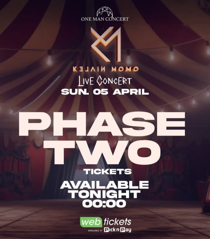 Moses Mabhida People's Park events 2026. Private School Piano Kelvin Momo. Amapiano concerts Durban. Drake Kelvin Momo co-sign. Webtickets South Africa. Kelvin Momo Durban One Man Show