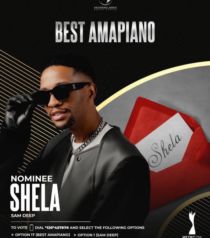 Sam Deep Metro FM Awards 2026. MMA26 most nominated artist. Sam Deep Shela awards. Kings of Kwapi album nominations. Metro FM Song of the Year 2026.