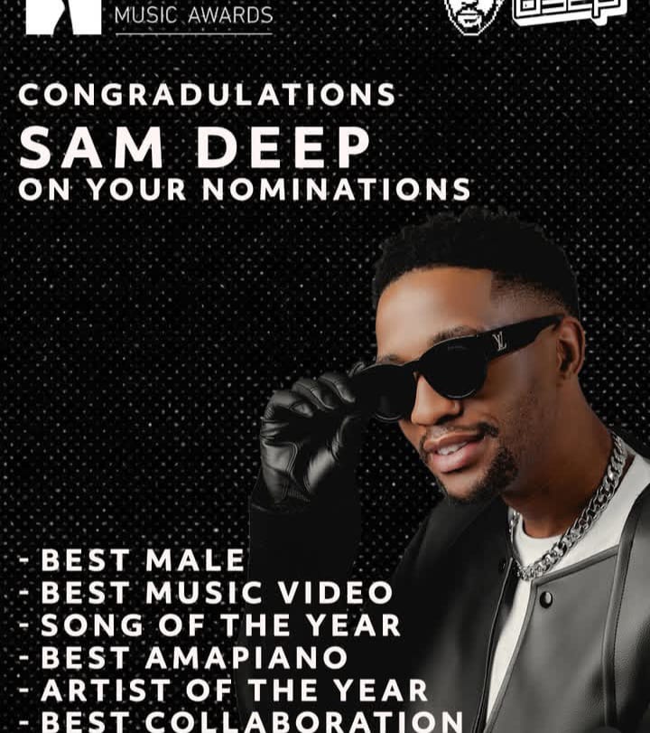 Sam Deep Metro FM Awards 2026. MMA26 most nominated artist. Sam Deep Shela awards. Kings of Kwapi album nominations. Metro FM Song of the Year 2026.