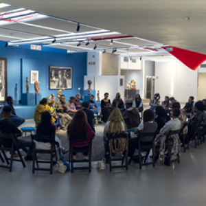 Javett-UP Conversation Series One and the Many exhibition. Gabi Motuba live performance. Javett Art Centre events. contemporary South African art. museum education South Africa. Javett-UP Conversation Series