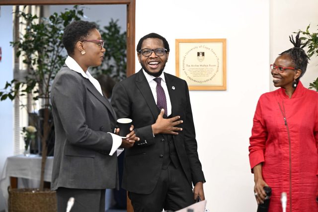 UCT IARU Presidents Meeting 2026. Professor Mosa Moshabela. University of Oxford VC Irene Tracey. International Alliance of Research Universities. UCT Open Lecture 2026.