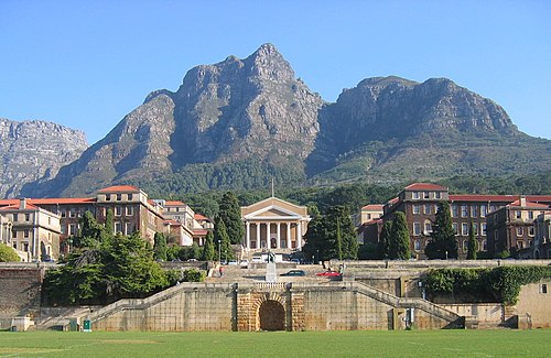 Times Higher Education Africa ranking. UCT Table Mountain. OAU architecture. UNILAG lagoon view. African campus scenery.