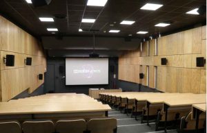 Leading SA University Debuts Pro-Grade On-Campus Theatre Audac sound system South Africa. Dolby Atmos 7.1.4 theatre. Christie 4K laser projector.Ubuntu Technologies AV. film student technology upgrade. South African university on-campus cinema