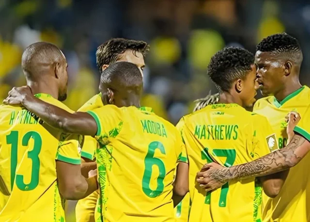 Mamelodi Sundowns vs Marumo Gallants results. Teboho Mokoena brace Sundowns. Betway Premiership log standings 2026. Orlando Pirates vs Sundowns title race. PSL winning streak 2026. Ndabayithethwa Ndlondlo penalty. Loftus Versfeld match reports.