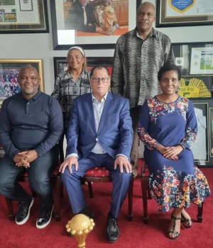 Pitso Mosimane Unveils Revolutionizing Youth Football Manual Pitso Mosimane. SAFA House. Youth Football Manual. South African Football Development. Danny Jordaan. Desiree Ellis. Grassroots Soccer SA.