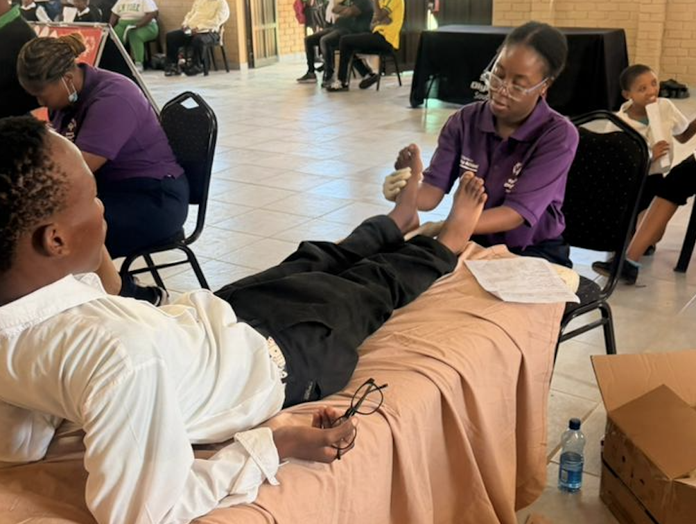 Optometry and Podiatry community service. UJ Strategic Plan 2035 societal impact. free eye tests for special needs learners. UJ Health Sciences outreach. Reatlegile Special School Itsoseng. Special Olympics South Africa UJ partnership.