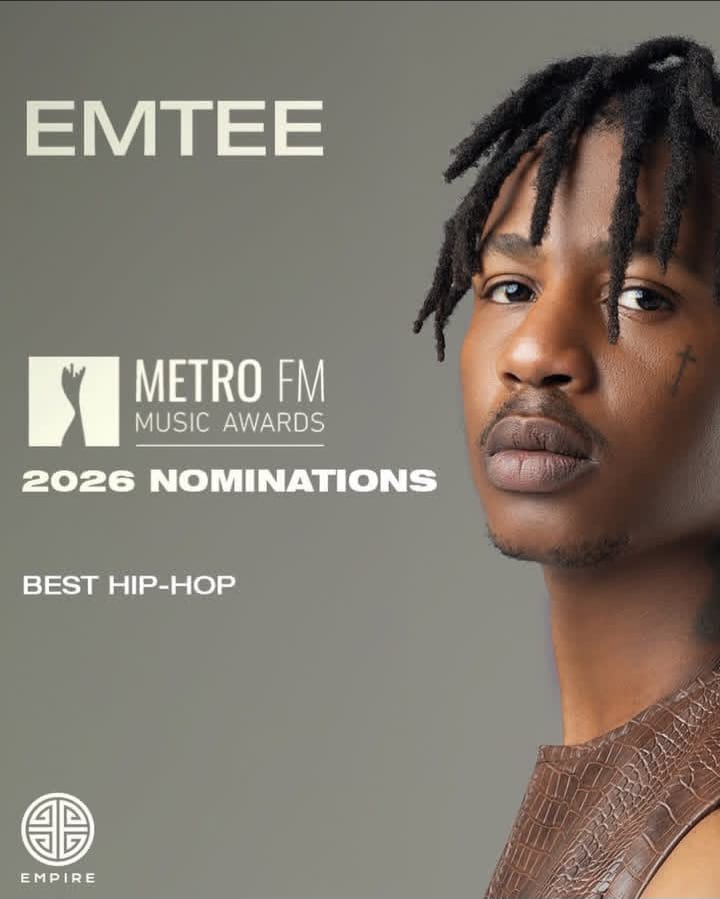 Best Hip Hop Metro FM. Emtee Twitter reaction. South African Hip Hop news 2026. Emtee career comeback. Metro FM Music Awards nominees. Emtee Metro FM Awards 2026