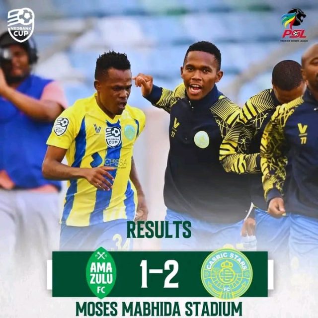Nedbank Cup Results. Casric Stars vs AmaZulu. Thukazi Goal, Pule Ekstein AmaZulu. Casric Stars Winning Goal. Nedbank Cup Upsets.
