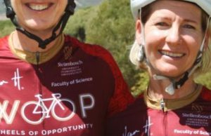 The SU Lecturer Tackling the World’s Toughest Mountain Bike Race for Student Aid Dr Marietjie Lutz Cape Epic 2026. Wheels of Opportunity SU. Maties Move4Food. Stellenbosch University Cycling Fundraiser. Missing Middle Student Aid.