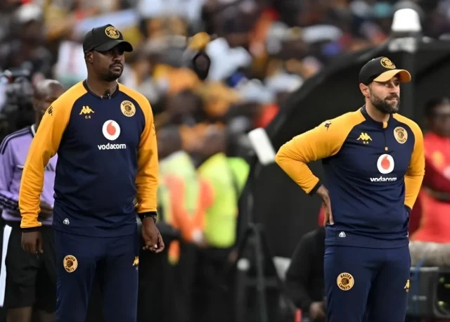 Cedric Kaze and Khalil Ben Youssef, Kaizer Chiefs technical team, Amakhosi coaching news 2026, Betway Premiership title race, Siboniso Gaxa interview. Siboniso Gaxa Kaizer Chiefs coach comments