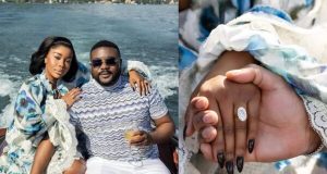La Dolce Vita: Sithelo Shozi Says “Yes” During Romantic Italian Proposal Sithelo Shozi engagement. Kudzaishe James Magura fiancé. Sithelo Shozi Tiffany & Co ring. Italy celebrity proposal. Sithelo Shozi left handed caption.
