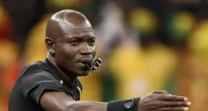 CAF Appoints Controversial Referee Jean-Jacques Ndala for Champions League Final First Leg Mamelodi Sundowns vs AS FAR final referee, AFCON 2025 final controversy Ndala, Sundowns official complaint CAF, Omar Abdulkadir Artan second leg, CAF Champions League final 2026. Jean-Jacques Ndala CAF Champions League final referee