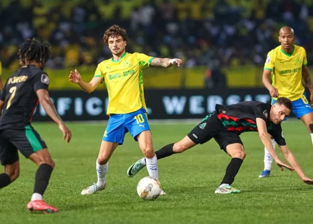 CAF Champions League Final: Sundowns Edge AS FAR 1-0 in First Leg Mamelodi Sundowns vs AS FAR, CAF Champions League final, Aubrey Modiba free kick, Sundowns score, CAF CL second leg date. CAF Champions League Final: Sundowns Edge AS FAR 1-0 in First Leg