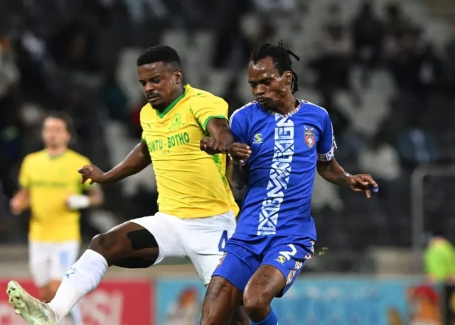 TS Galaxy vs Mamelodi Sundowns 3-2 Betway Premiership title race, Orlando Pirates vs Durban City, Brayan Leon goals, Ronwen Williams, PSL match results, Orlando Pirates champions. TS Galaxy vs Mamelodi Sundowns 3-2