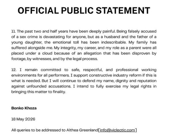 Bonko Khoza, Nirvana Nokwe, Red Ink series, sexual assault allegations, Bonko Khoza statement, Braamfontein Police Station, Mzansi celebrity news, SAPS investigation. Bonko Khoza Responds to Nirvana Nokwe Allegations