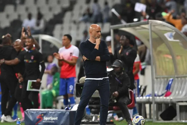 Miguel Cardoso Sundowns complaint, Orlando Pirates title race 2026, Betway Premiership fixtures, Sundowns vs TS Galaxy results. PSL fixture congestion, Orlando Pirates vs Durban City, South African football news, Abdeslam Ouaddou vs Miguel Cardoso.