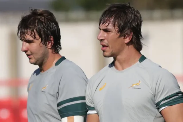 Springbok locks retirement 2027 World Cup Eben Etzebeth 150 caps milestone, Franco Mostert international retirement, Lood de Jager injury comeback, Rassie Erasmus lock depth, Springboks vs Barbarians lineouts, SA Rugby news updates. Springbok locks retirement 2027 World Cup