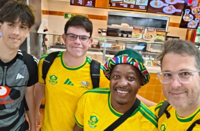 Bafana Bafana vs South Korea World Cup Hugo Broos South Africa soccer, Estadio Monterrey fan photos, FIFA World Cup 2026 Group A, Relebohile Mofokeng World Cup, South African soccer fans Mexico. World Cup 2026: Bafana Bafana Fans Paint Monterrey Green & Gold Ahead of Decider. Bafana Bafana vs South Korea World Cup