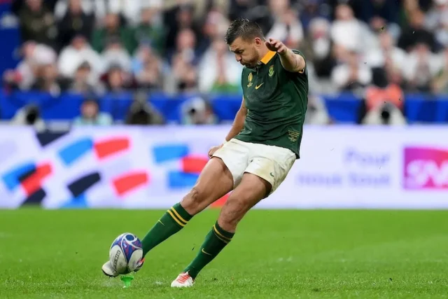 Springbok flyhalf options 2026 Handre Pollard form, Vusi Moyo Sharks rugby, Rassie Erasmus press conference, Manie Libbok starting 10, Quan Horn flyhalf, Springboks vs England. In Rassie We Trust: Erasmus Backs Pollard, Hypes Rookie Vusi Moyo. Springbok flyhalf options 2026