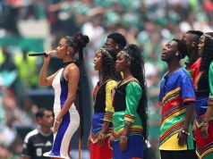 Tyla Delivers Goosebumps with Stirring World Cup National Anthem Performance Tyla national anthem World Cup 2026, Mzansi Youth Choir Estadio Azteca, Tyla flag dress Naomi Tarazi, Nkosi Sikelel iAfrika live Mexico, Bafana Bafana opening ceremony. Tyla Sings South African National Anthem at 2026 World Cup Opener