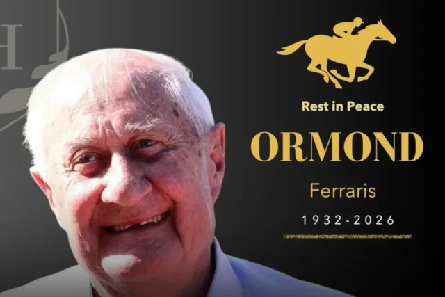 South African Oaks record trainer death Ormond Ferraris passing, South African horse racing legend dies, Highveld Horse Care Unit donations. Hall of Fame trainer Ormond Ferraris, David Ferraris Hong Kong, Luke Ferraris jockey, Durban July 1975 winner. South African Oaks record trainer death, Ormond Ferraris autobiography thoroughly, horse racing news South Africa 2026.
