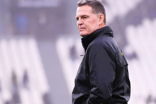 Rassie Erasmus Springbok selection questions Quan Horn flyhalf experiment Bok 10, Riley Norton Junior Boks lock debut, Carlu Sadie tighthead prop France, Vincent Tshituka SA A captain, South Africa vs Barbarians Gqeberha, Hugo Broos rugby tactical changes. Rassie Erasmus Springbok selection questions