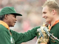 Springbok Fans Walk Down Memory Lane to Recall Where They Were When the World Cup 1995 Was Won Springboks vs All Blacks 1995, Joel Stransky drop goal, Francois Pienaar Nelson Mandela, Ellis Park rugby history, where were you 1995 World Cup. Chills: Springbok Fans Share Memories of Historic 1995 World Cup Final. 1995 Rugby World Cup final anniversary