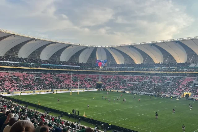 Springbok ticket prices 2026 Nelson Mandela Bay Stadium empty seats, SA Rugby ticket pricing controversy, Springboks vs Barbarians Gqeberha attendance, Rian Oberholzer SA Rugby CEO, Gayton McKenzie rugby tickets. Disgrace or Necessity? Fans Outraged by Exorbitant Springbok Ticket Prices. Springbok ticket prices 2026