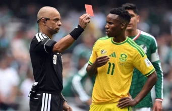 Heavy Blow for Bafana: FIFA Dismisses Themba Zwane’s Red Card Appeal Ahead of Canada Clash Bafana Bafana vs Canada lineup updates, Teboho Mokoena return World Cup, SAFA appeal dismissed FIFA, Hugo Broos midfield tactics, FIFA World Cup 2026 suspensions. FIFA Bombshell: Themba Zwane Appeal Dismissed Ahead of Canada Knockout. Themba Zwane red card appeal