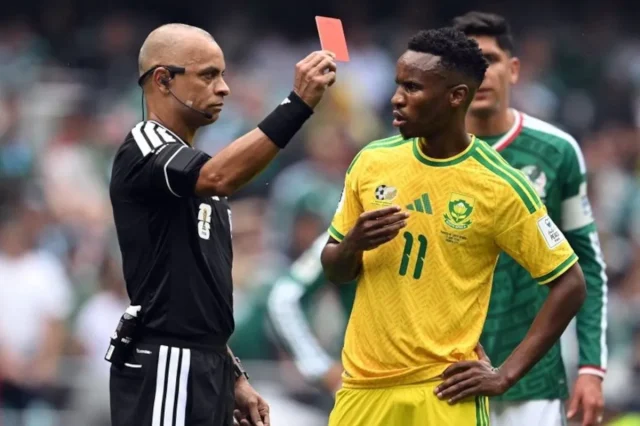 Bafana Bafana vs Canada lineup updates, Teboho Mokoena return World Cup, SAFA appeal dismissed FIFA, Hugo Broos midfield tactics, FIFA World Cup 2026 suspensions. FIFA Bombshell: Themba Zwane Appeal Dismissed Ahead of Canada Knockout. Themba Zwane red card appeal